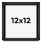 Square Shadow Box 1" Depth Black Picture Frame - UV Acrylic, Backing, Hanging Hardware